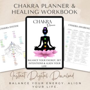Chakra Self-Discovery & Intention Planner | Guided Chakra Journal for Reflection, Mindfulness Spiritual Alignment